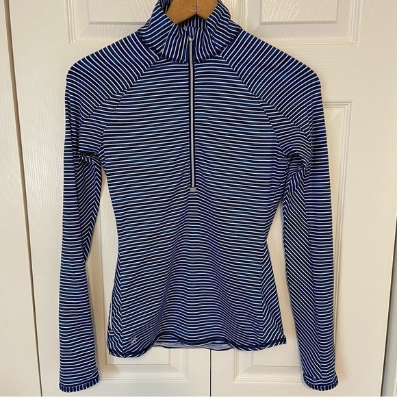 Athleta Running Half Zip Blue Lightweight Pullover Sweater Size XS - Picture 2 of 14